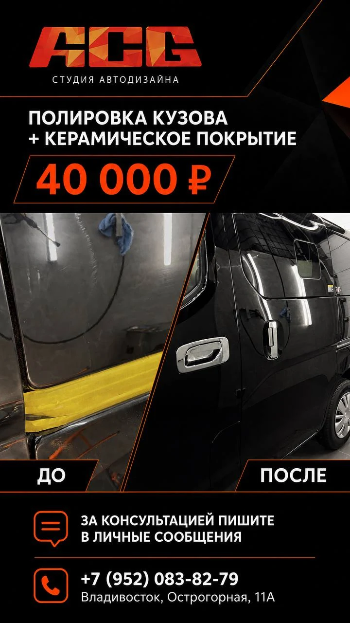 Полировка кузова и керамическое покрытие — коллаж ACG
